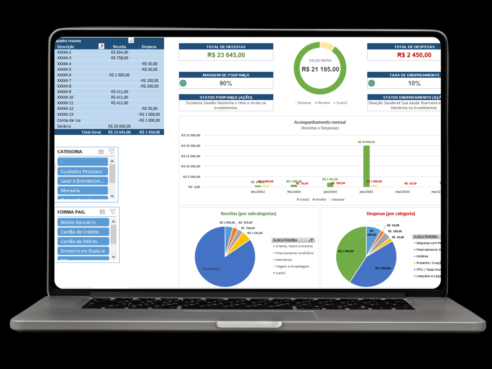 Planilha de Controle Financeiro Pessoal